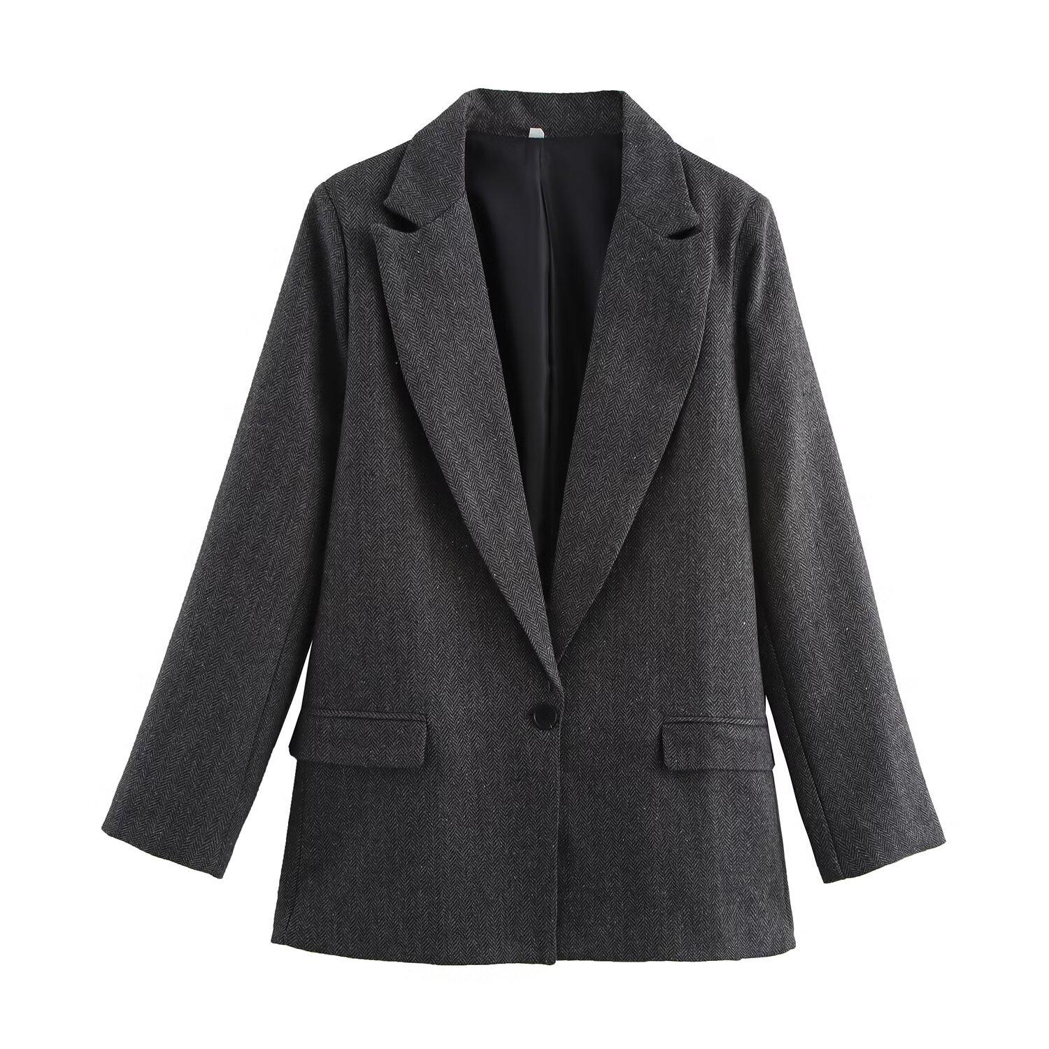 European & American Women s Fashion Herringbone Suit Jacket - Autumn/Winter 2024 Collection (Style 81829) Large
European & American Women s Fashion Herringbone Suit Jacket - Autumn/Winter 2024 Collection (Style 81829) Large