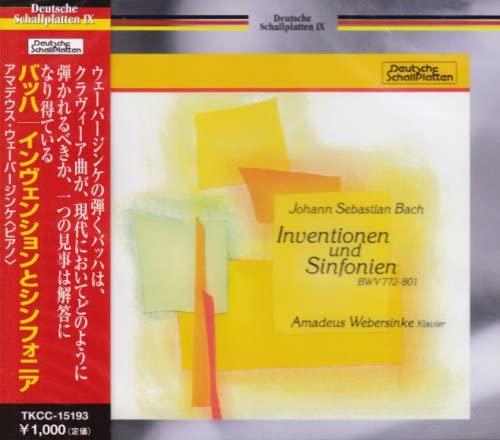 CD WEBER ZINKE (AMADEUS); BACH - Bach: Inventions and Symphonies TKCC15193 Japan ObiClassical Used
CD WEBER ZINKE (AMADEUS); BACH - Bach: Inventions and Symphonies TKCC15193 Japan ObiClassical Used
