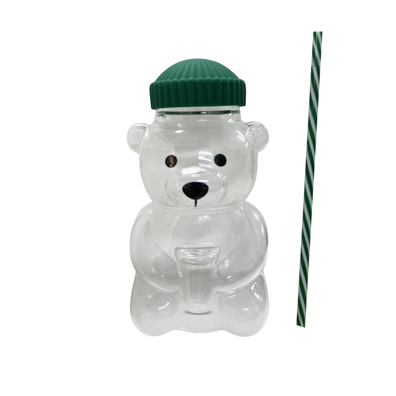 Bear-Shaped Straw Cup: Cute Transparent Design, Green Hat Water Cup One Size
Bear-Shaped Straw Cup: Cute Transparent Design, Green Hat Water Cup One Size