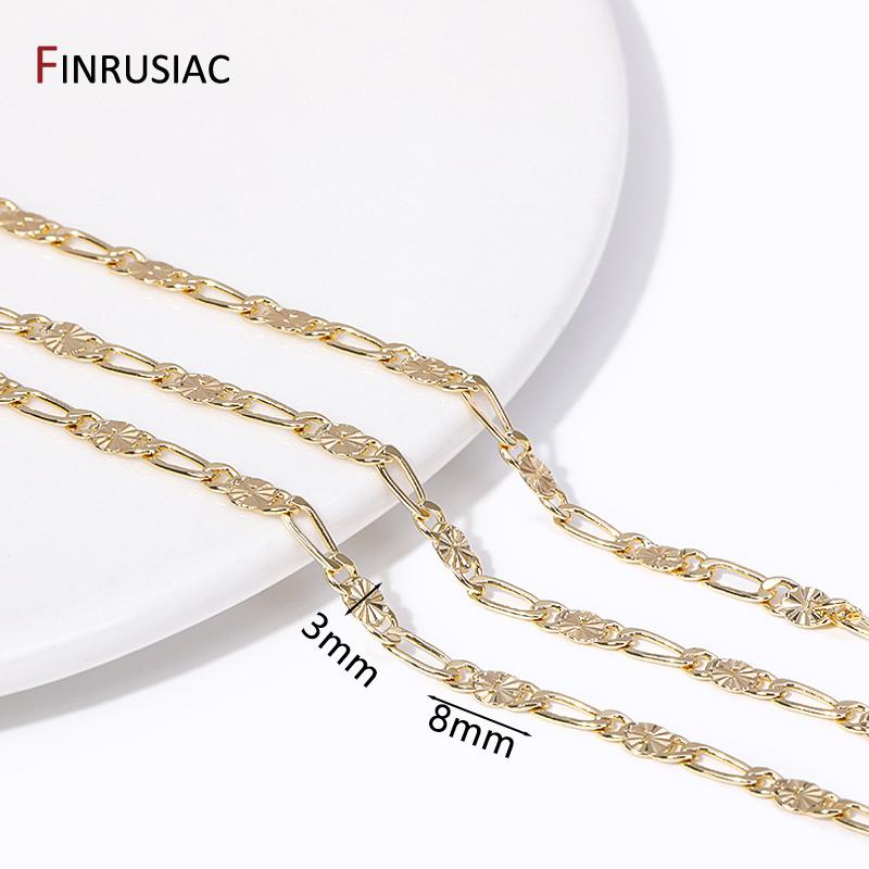 3mm*8mm 14K Gold Plated Brass Chains For Jewelry Making DIY Necklace Component Handmade Craft Accessories Length 1 meter
3mm*8mm 14K Gold Plated Brass Chains For Jewelry Making DIY Necklace Component Handmade Craft Accessories Length 1 meter