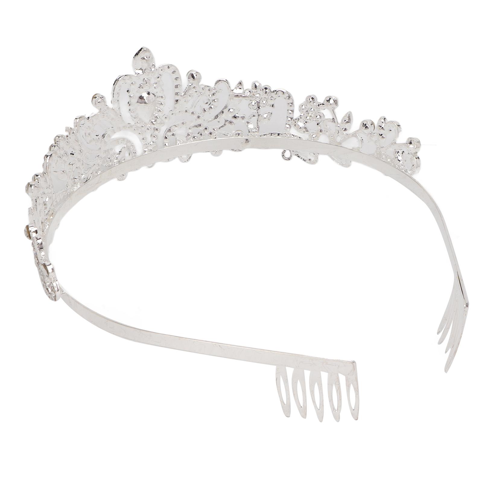 Bridal Crown Silver ABS Alloy Beautiful Decorative Shiny Wedding Princess Crown for Party
Bridal Crown Silver ABS Alloy Beautiful Decorative Shiny Wedding Princess Crown for Party
