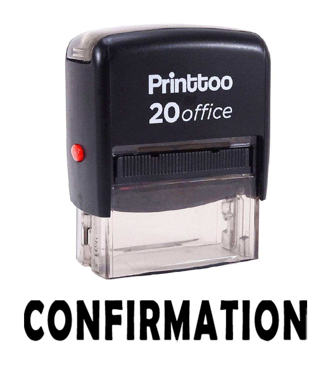 Printtoo Office Стационарная индивидуальная печать ПОДТВЕРЖДЕНИЕ Самокрасящаяся резина 14 mm x 38 mm (Approx) чёрный
Printtoo Office Стационарная индивидуальная печать ПОДТВЕРЖДЕНИЕ Самокрасящаяся резина 14 mm x 38 mm (Approx) чёрный