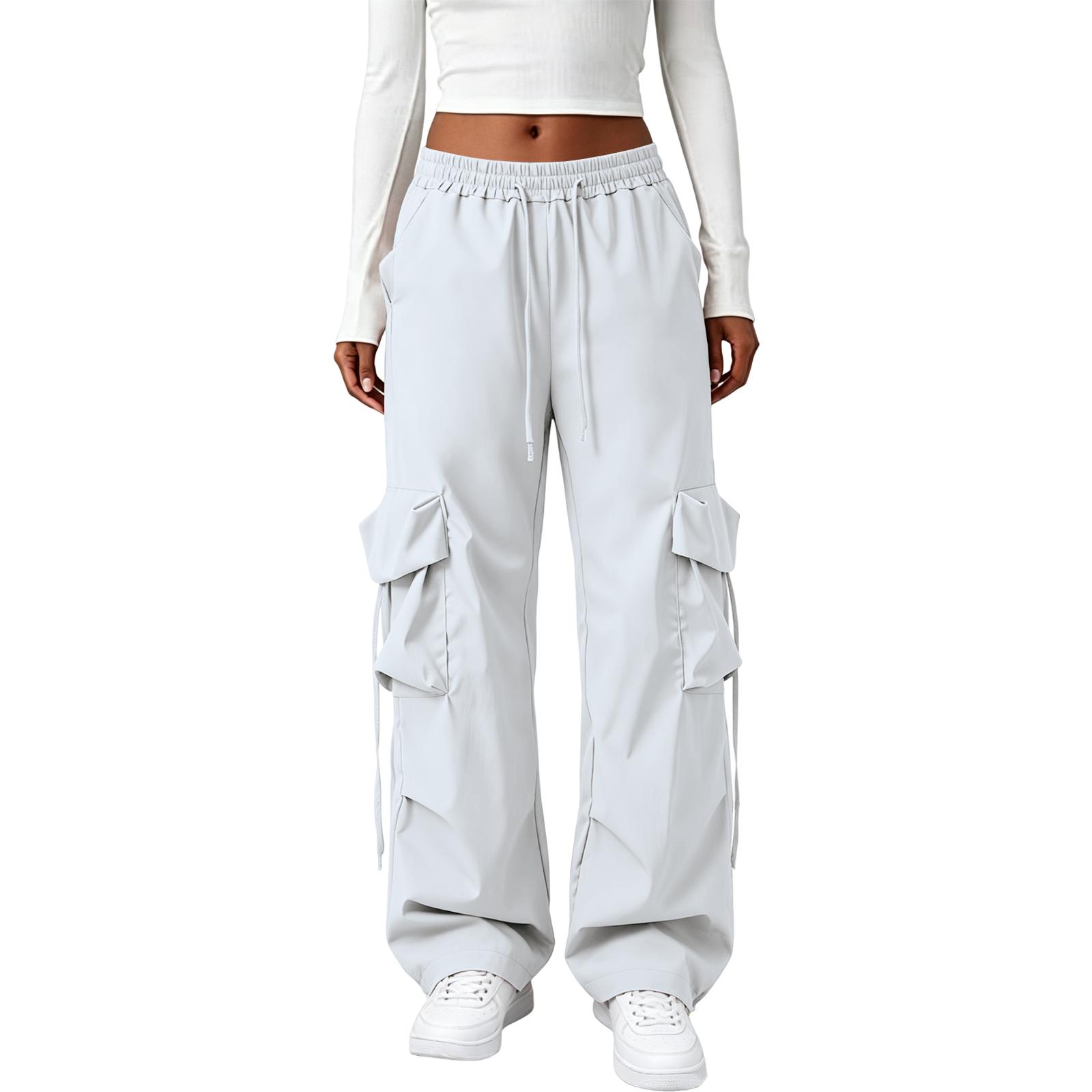 High Waist Wide Leg Cargo Pants for Women Loose Fit Straight Leg Trousers with Multiple Pockets and Adjustable Waistband Casual Bottoms XXL белый
High Waist Wide Leg Cargo Pants for Women Loose Fit Straight Leg Trousers with Multiple Pockets and Adjustable Waistband Casual Bottoms XXL белый