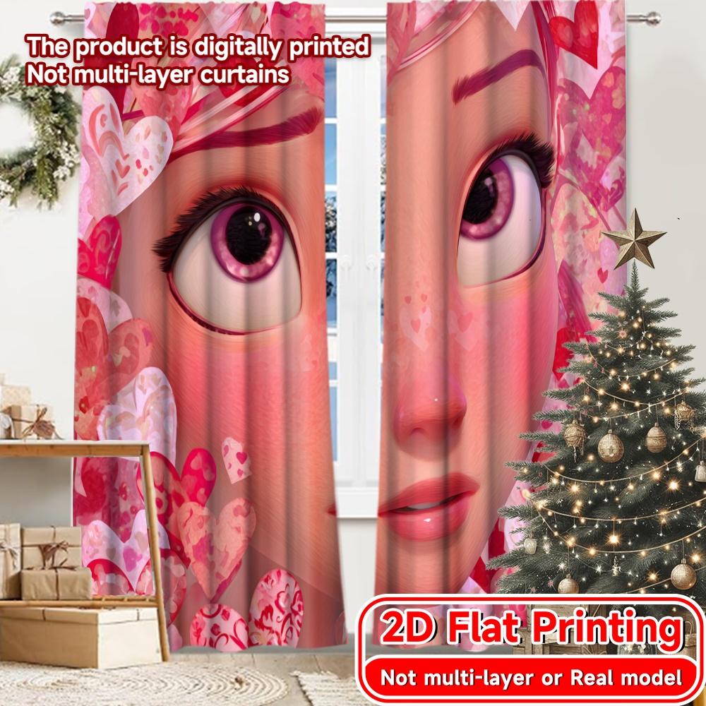 2D Flat Printing 2pcs Heart Wonderland Modern Creative Curtains Versatile 100% Polyester Curtains Gifts Use for Bedroom Office 100*130 Grommet Top 1pcs
2D Flat Printing 2pcs Heart Wonderland Modern Creative Curtains Versatile 100% Polyester Curtains Gifts Use for Bedroom Office 100*130 Grommet Top 1pcs