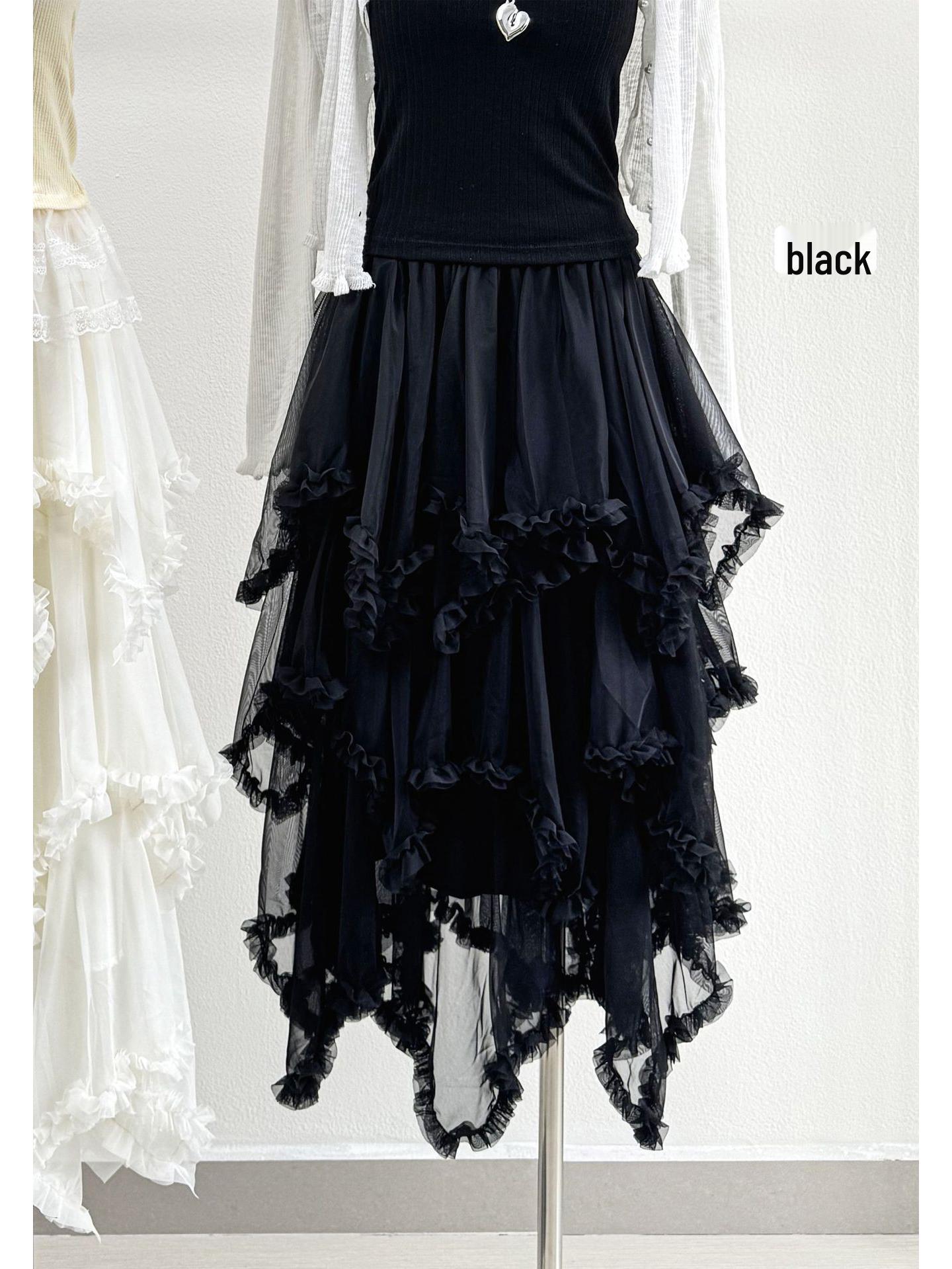 Elegant White Ruffle Mesh A-Line Skirt One Size чорний
Elegant White Ruffle Mesh A-Line Skirt One Size чорний