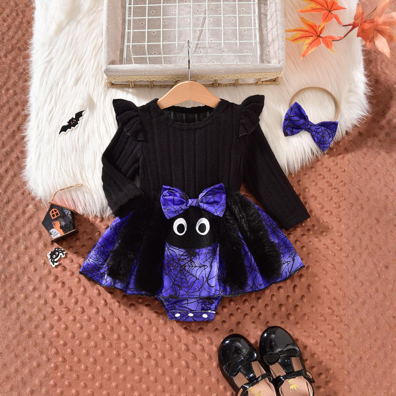 Детский ромпер-платье с принтом кошки на Хэллоуин 6M чёрный
Детский ромпер-платье с принтом кошки на Хэллоуин 6M чёрный