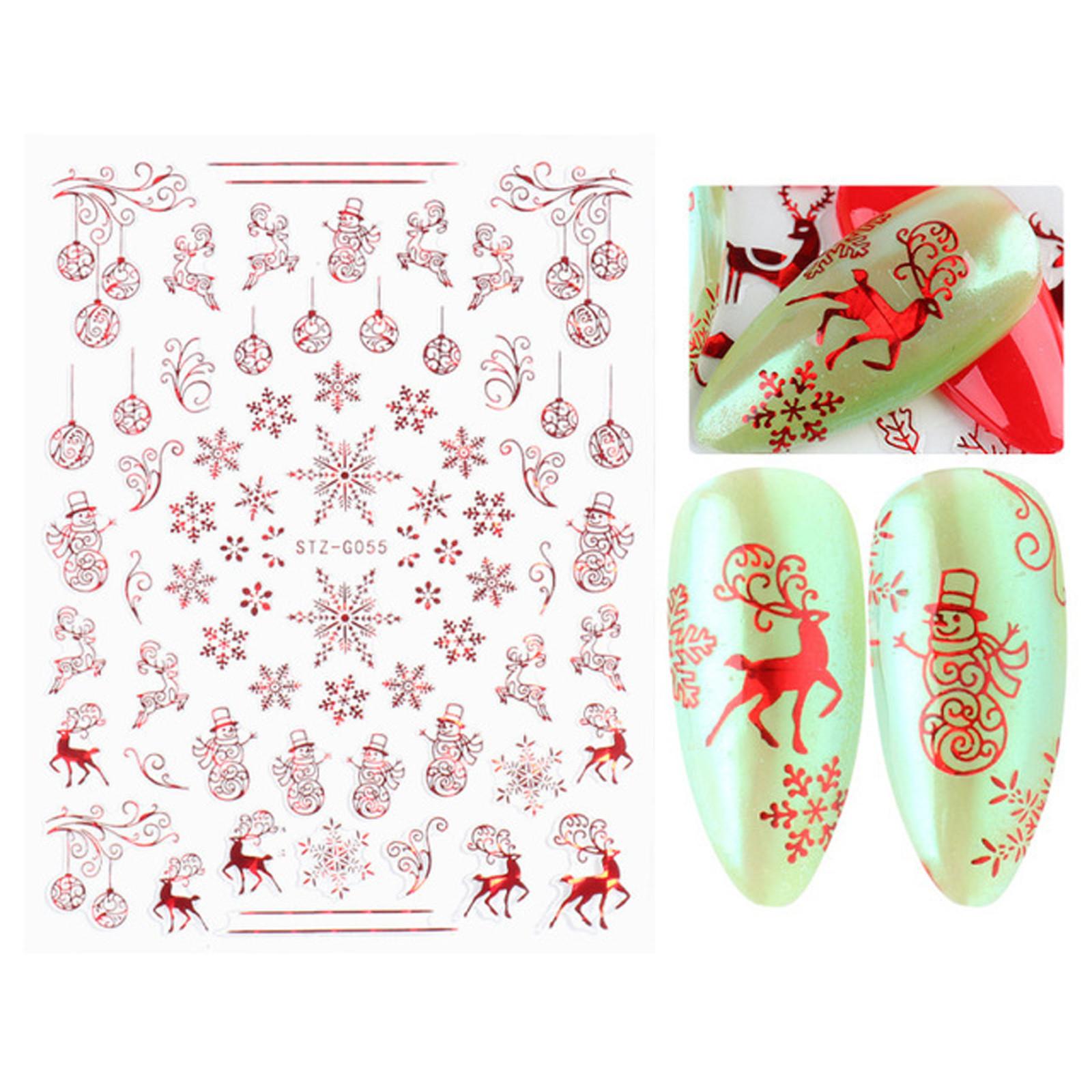 Nail Stickers Christmas Series Nails Red Elk Snowflake Tree 3D Nail Decals
Nail Stickers Christmas Series Nails Red Elk Snowflake Tree 3D Nail Decals