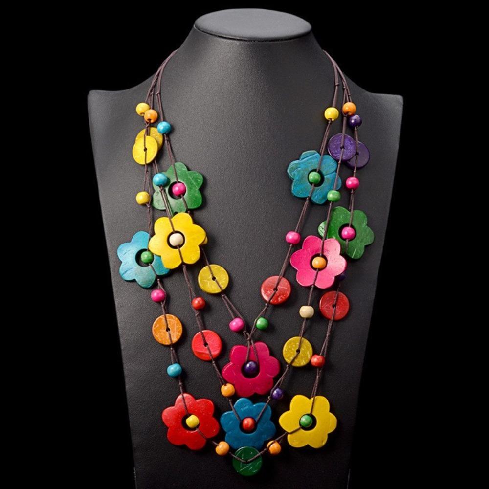 Wood Pendant Statement Choker Multi Layer Flower Necklace Collar Retro Maxi Necklace різнокольоровий
Wood Pendant Statement Choker Multi Layer Flower Necklace Collar Retro Maxi Necklace різнокольоровий