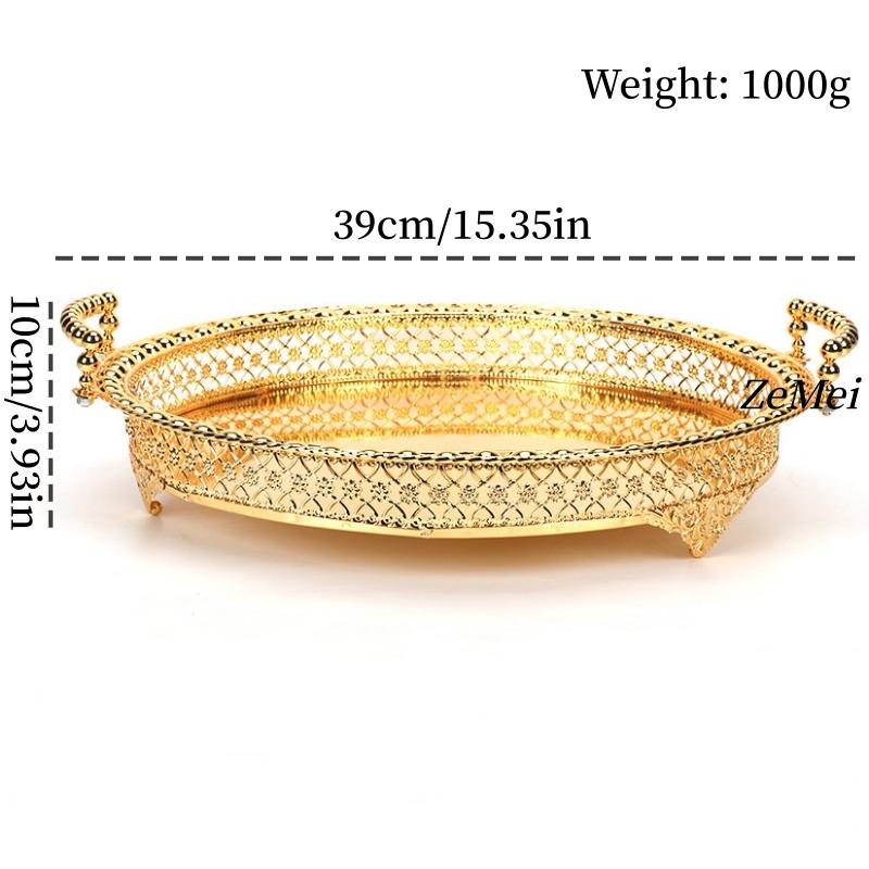 European-Style Hollowed Out Circle Fruit Plate,Portable Alloy Luxurious Bright Gold Tray,Home Living Room Snack Plate Decoration 39cm золотий
European-Style Hollowed Out Circle Fruit Plate,Portable Alloy Luxurious Bright Gold Tray,Home Living Room Snack Plate Decoration 39cm золотий