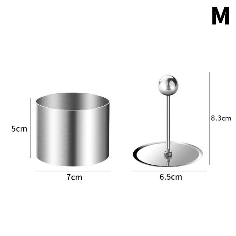 Круглая форма для рисовых шариков с толкателем из нержавеющей стали, кольца для десерта, мусса, форма для суши, кухонный инструмент, легко извлекаемый M
Круглая форма для рисовых шариков с толкателем из нержавеющей стали, кольца для десерта, мусса, форма для суши, кухонный инструмент, легко извлекаемый M