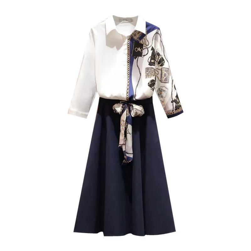 Женский весенне-осенний темпераментный и элегантный костюм рубашка с длинными рукавами + стареющее платье костюм-двойка XS
Женский весенне-осенний темпераментный и элегантный костюм рубашка с длинными рукавами + стареющее платье костюм-двойка XS