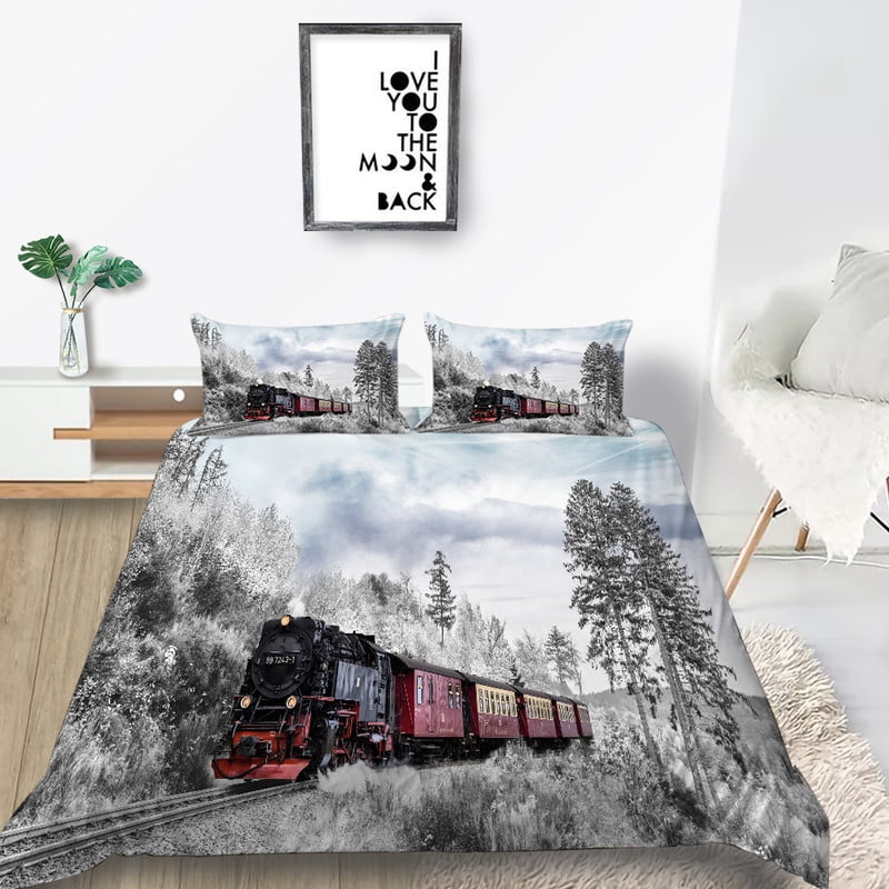 Watercolor Train Warm Comforter Cover Steam Engine Bed Linen Set Oil Painting Soft Duvet Cover King Rainbow Botanical Floral Beding Sets Soft 135*200cm Eu-Single
Watercolor Train Warm Comforter Cover Steam Engine Bed Linen Set Oil Painting Soft Duvet Cover King Rainbow Botanical Floral Beding Sets Soft 135*200cm Eu-Single