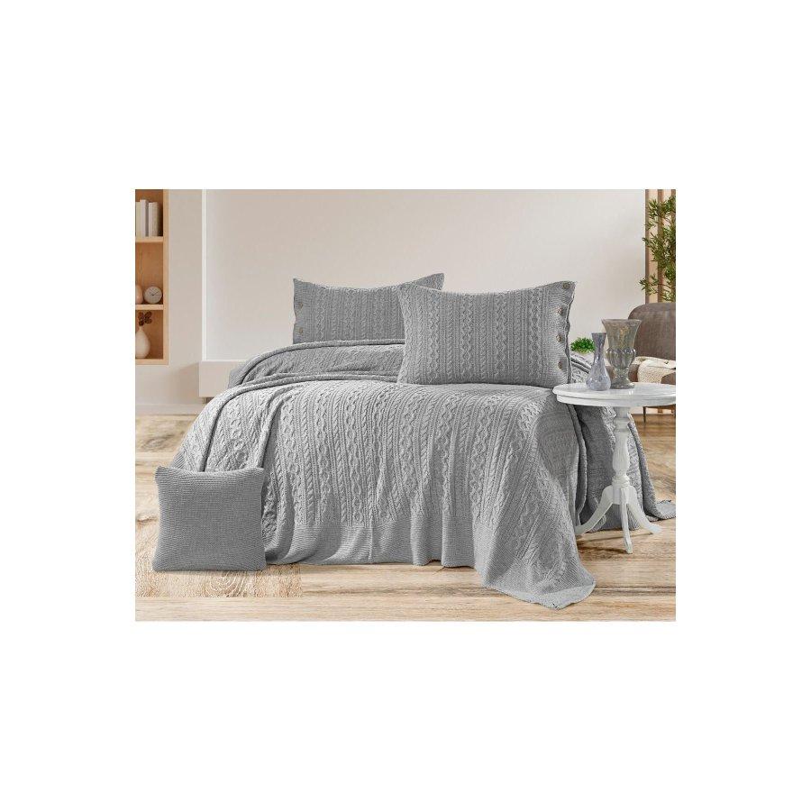 Knitwear Knitted Bedspread Set 235x255 cm 2 Pieces Decorative Pillowcases Multipurpose Blanket Bedspread Set індиго
Knitwear Knitted Bedspread Set 235x255 cm 2 Pieces Decorative Pillowcases Multipurpose Blanket Bedspread Set індиго