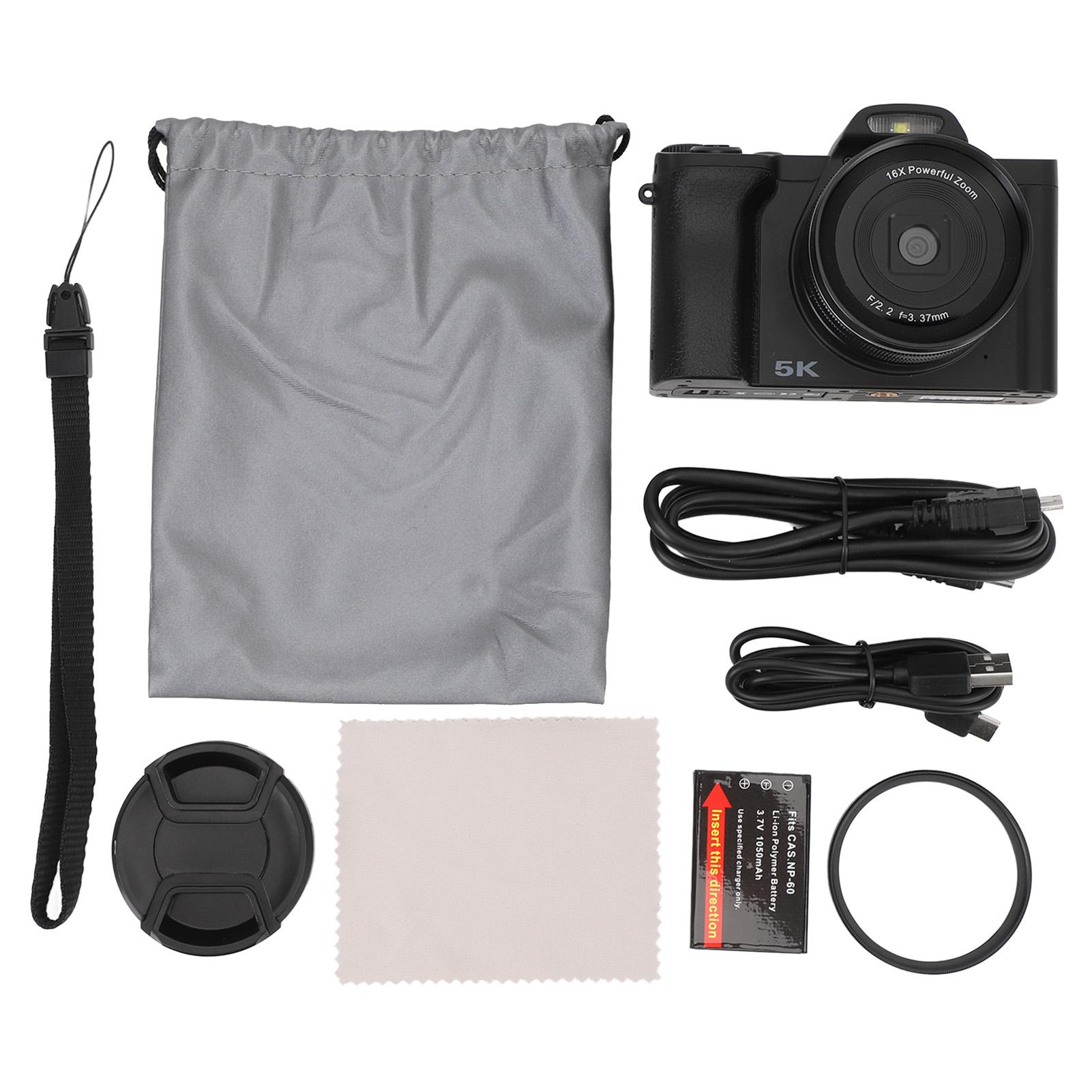 5K Digital Camera for Photography 48MP Wireless 16X Digital Zoom Autofocus Compact Vlogging Camera
5K Digital Camera for Photography 48MP Wireless 16X Digital Zoom Autofocus Compact Vlogging Camera