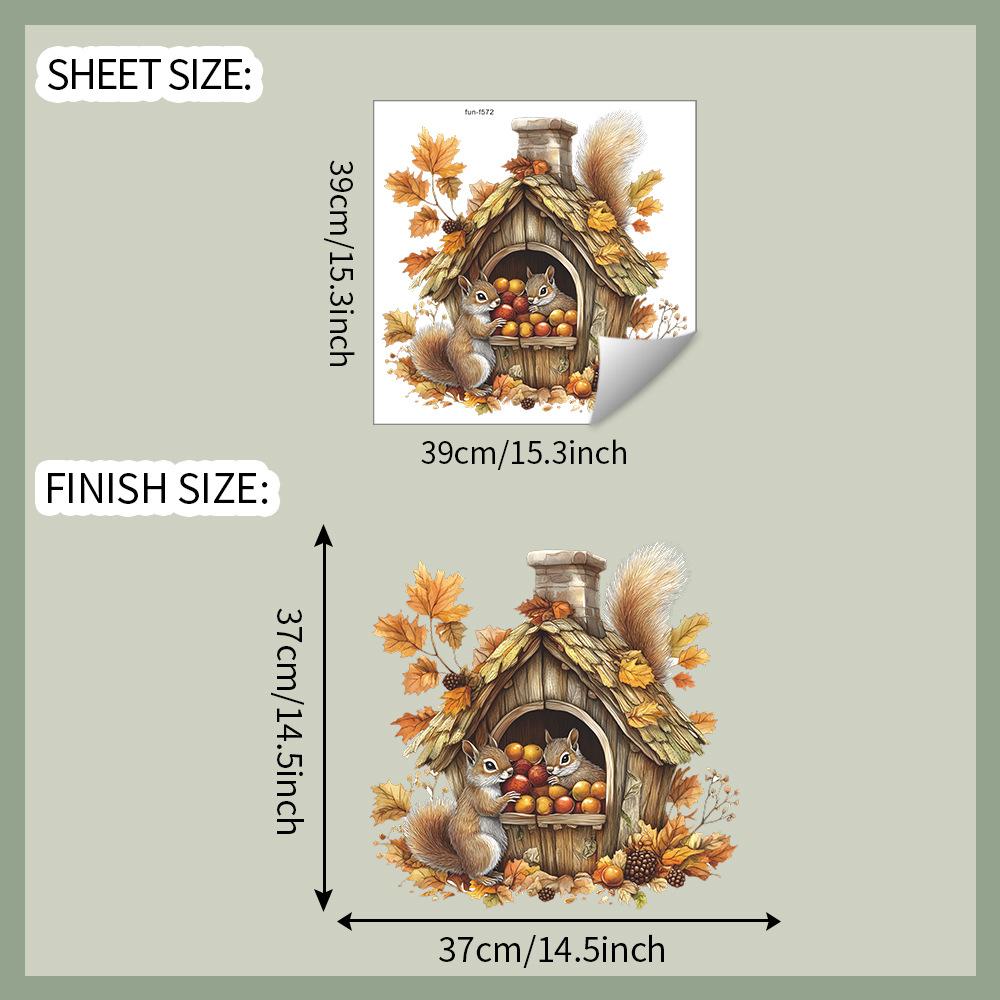 Cartoon Log Cabin Squirrel Nuts Self Adhesive Wall Sticker for Bedroom Living Room Home Background Decor 39x39cm
Cartoon Log Cabin Squirrel Nuts Self Adhesive Wall Sticker for Bedroom Living Room Home Background Decor 39x39cm