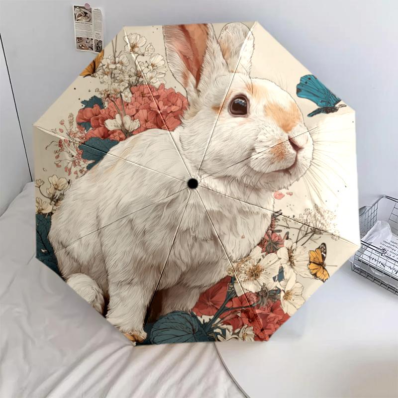 Beautiful Rabbit pattern, automatic folding umbrella, portable and foldable design, 8 ribs, a Christmas or birthday gift.
Beautiful Rabbit pattern, automatic folding umbrella, portable and foldable design, 8 ribs, a Christmas or birthday gift.
