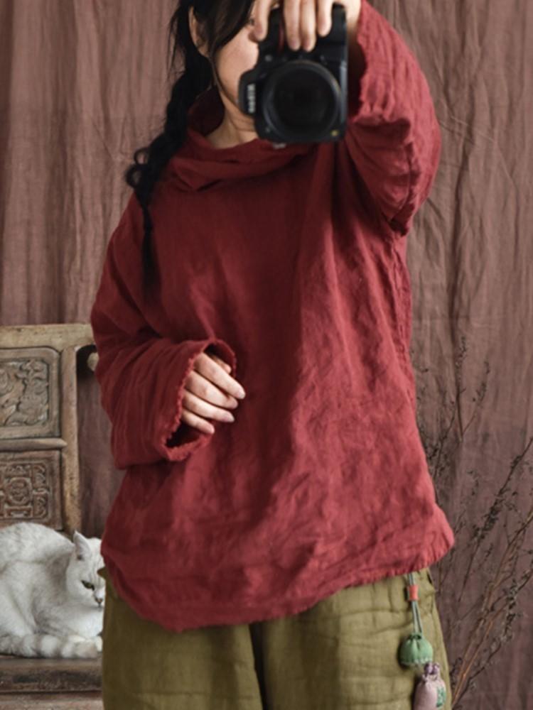 Vintage Women Linen T-Shirts Long Sleeve Solid Color Casual Tees Spring High Quality Clothes Johnature One Size красный
Vintage Women Linen T-Shirts Long Sleeve Solid Color Casual Tees Spring High Quality Clothes Johnature One Size красный