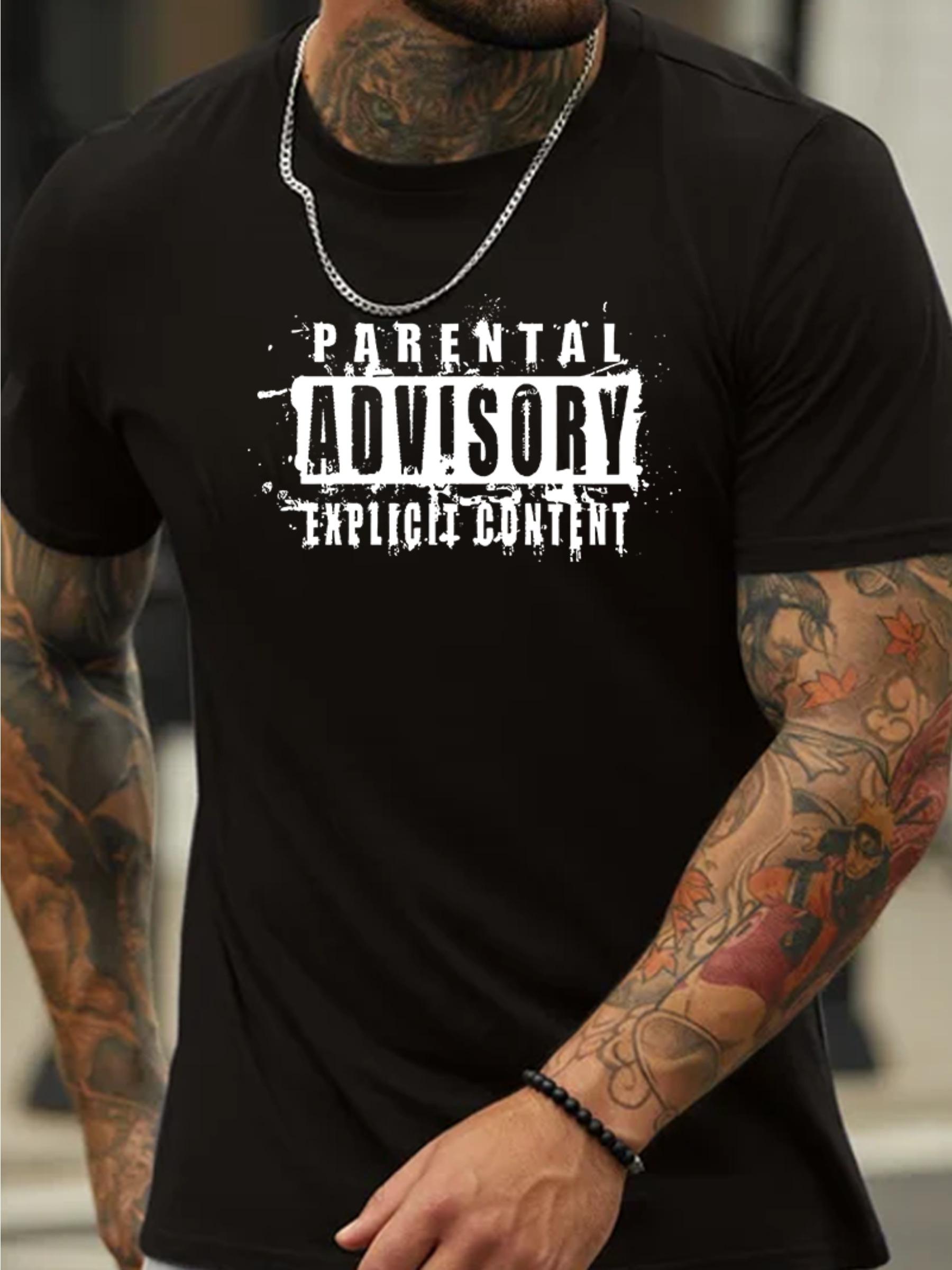 Parental Advisory Print T Shirt, Tees For Men, Casual Short Sleeve T-shirt For Summer L
Parental Advisory Print T Shirt, Tees For Men, Casual Short Sleeve T-shirt For Summer L