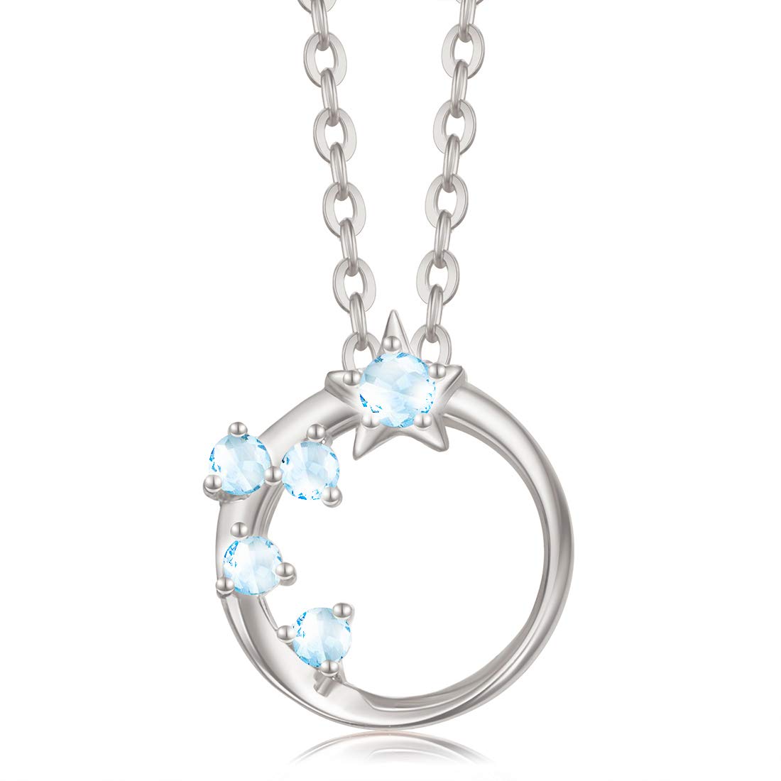 FANCIME K18 White Gold Natural Aquamarine March Birthstone Necklace Star Day Christmas Wrapped Women s Mother s (Aquamarine)
FANCIME K18 White Gold Natural Aquamarine March Birthstone Necklace Star Day Christmas Wrapped Women s Mother s (Aquamarine)