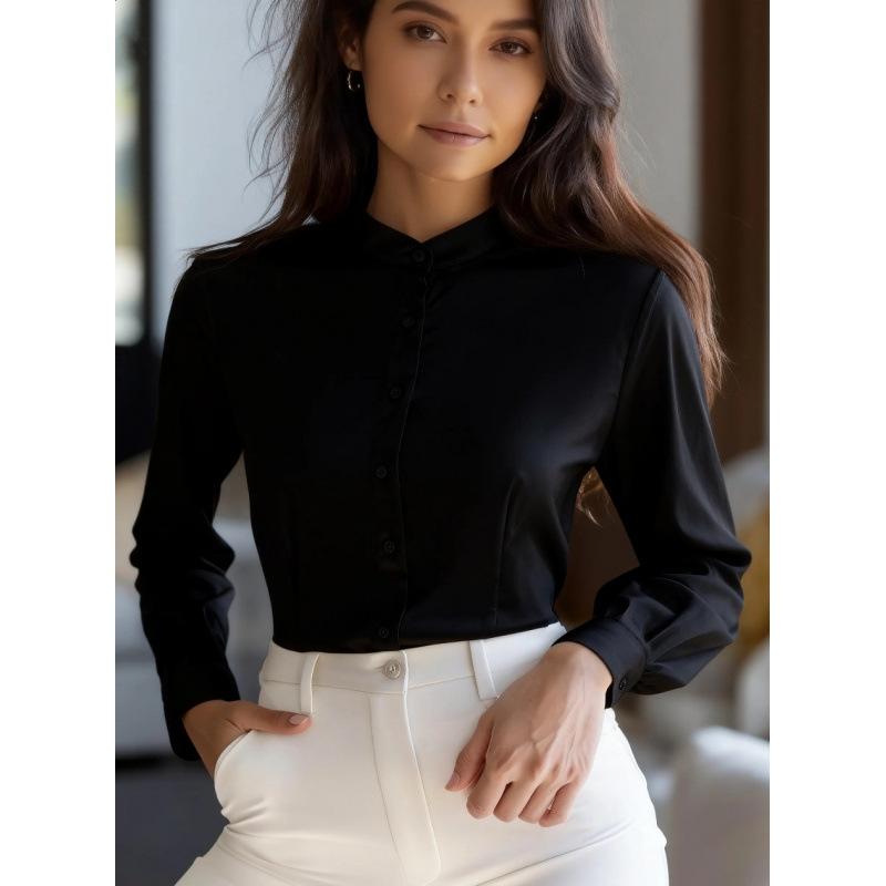 Spot 2025 Осінь Однотонна Сорочка з Комірцем-Стійкою на Гудзиках з Довгим Рукавом Топи для Жінок S чорний
Spot 2025 Осінь Однотонна Сорочка з Комірцем-Стійкою на Гудзиках з Довгим Рукавом Топи для Жінок S чорний