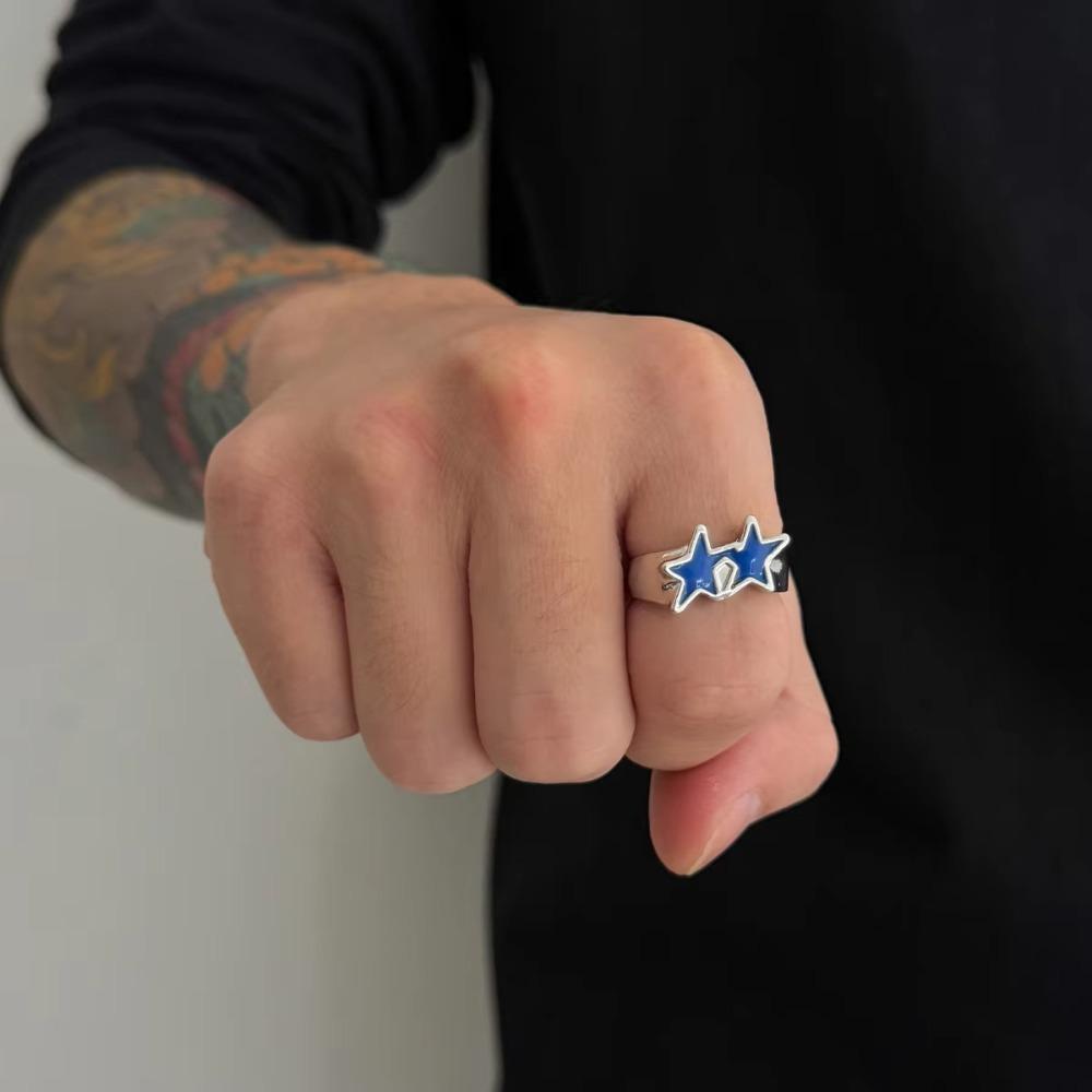 Fashion Hip Hop Rock Pentagram Star Open Rings Metal Adjustable Stard Ring Punk Vintage Couple Rings Jewelry Gifts синій
Fashion Hip Hop Rock Pentagram Star Open Rings Metal Adjustable Stard Ring Punk Vintage Couple Rings Jewelry Gifts синій