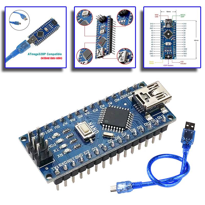 1/2 шт. 16 МГц 5 В Міні-USB, припаяний Nano V3.0, сумісний модуль мікроконтролера Atmega328P для CH340G 1pcs
1/2 шт. 16 МГц 5 В Міні-USB, припаяний Nano V3.0, сумісний модуль мікроконтролера Atmega328P для CH340G 1pcs