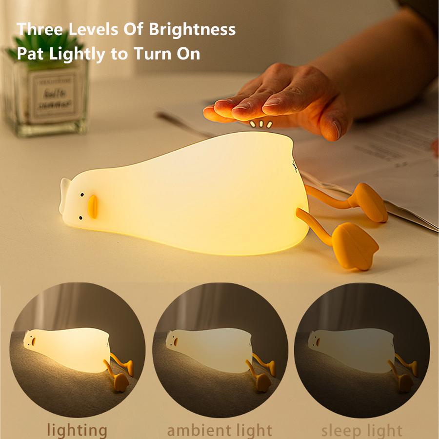 Cartoon Led Night Light Rechargeable Bedside Table Lamp for Bedroom Nursery Birthday Kid Gifts USB Cute Duck Silicone Nightlight
Cartoon Led Night Light Rechargeable Bedside Table Lamp for Bedroom Nursery Birthday Kid Gifts USB Cute Duck Silicone Nightlight