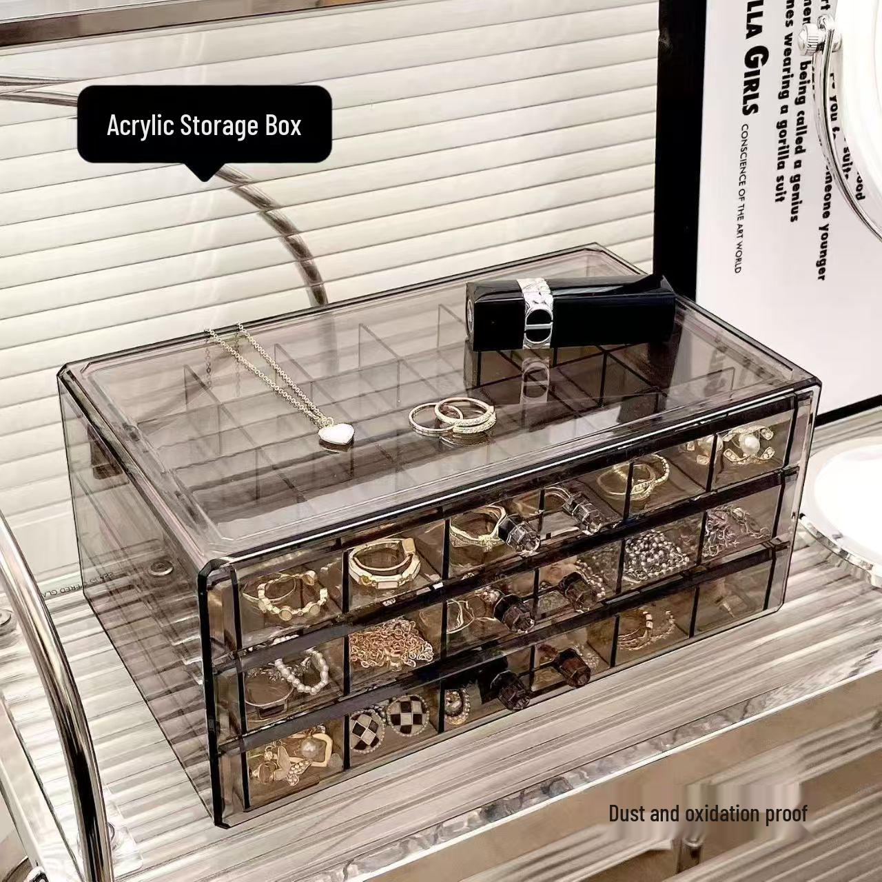 Acrylic Jewelry Storage Box for Bracelets, Earrings, Necklaces, and Studs with Anti-oxidation and Nail Art Accessory Drawer. Bubble Wrap
Acrylic Jewelry Storage Box for Bracelets, Earrings, Necklaces, and Studs with Anti-oxidation and Nail Art Accessory Drawer. Bubble Wrap