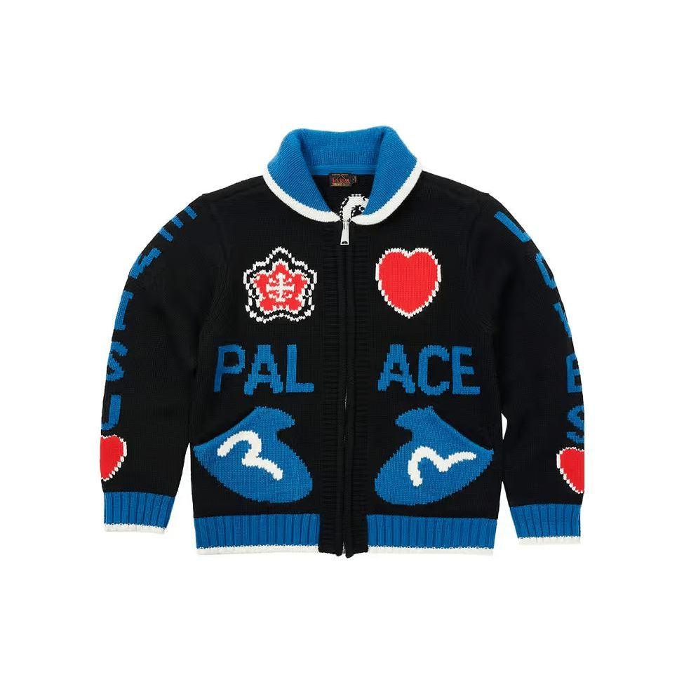 Черные вязаные топы унисекс Palace x Evisu Cowichan P24EVKW001 L
Черные вязаные топы унисекс Palace x Evisu Cowichan P24EVKW001 L