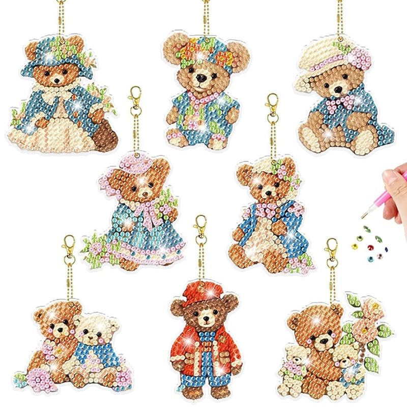 Samcos 5d diamond painting key ring kit 5 pieces set of 6 cute small pendant both sides multiple styles child beginner DIY handmade handicrafts wallet
Samcos 5d diamond painting key ring kit 5 pieces set of 6 cute small pendant both sides multiple styles child beginner DIY handmade handicrafts wallet