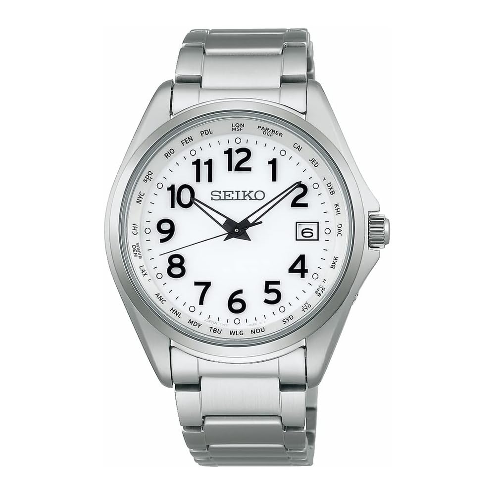 Seiko Selections Solar Radio-Controlled Titanium Watch World Time Function SBTM327
Seiko Selections Solar Radio-Controlled Titanium Watch World Time Function SBTM327