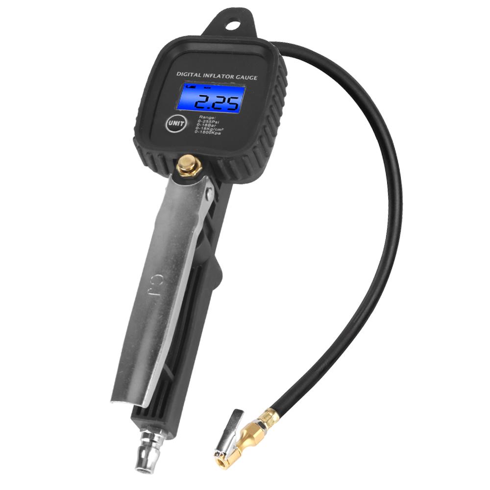 With Inflator Hose Car Tire Pressure Gauge High-precision Monitoring Inflation Gun Car Tire Manometro Digital Inflator Gauge чорний
With Inflator Hose Car Tire Pressure Gauge High-precision Monitoring Inflation Gun Car Tire Manometro Digital Inflator Gauge чорний