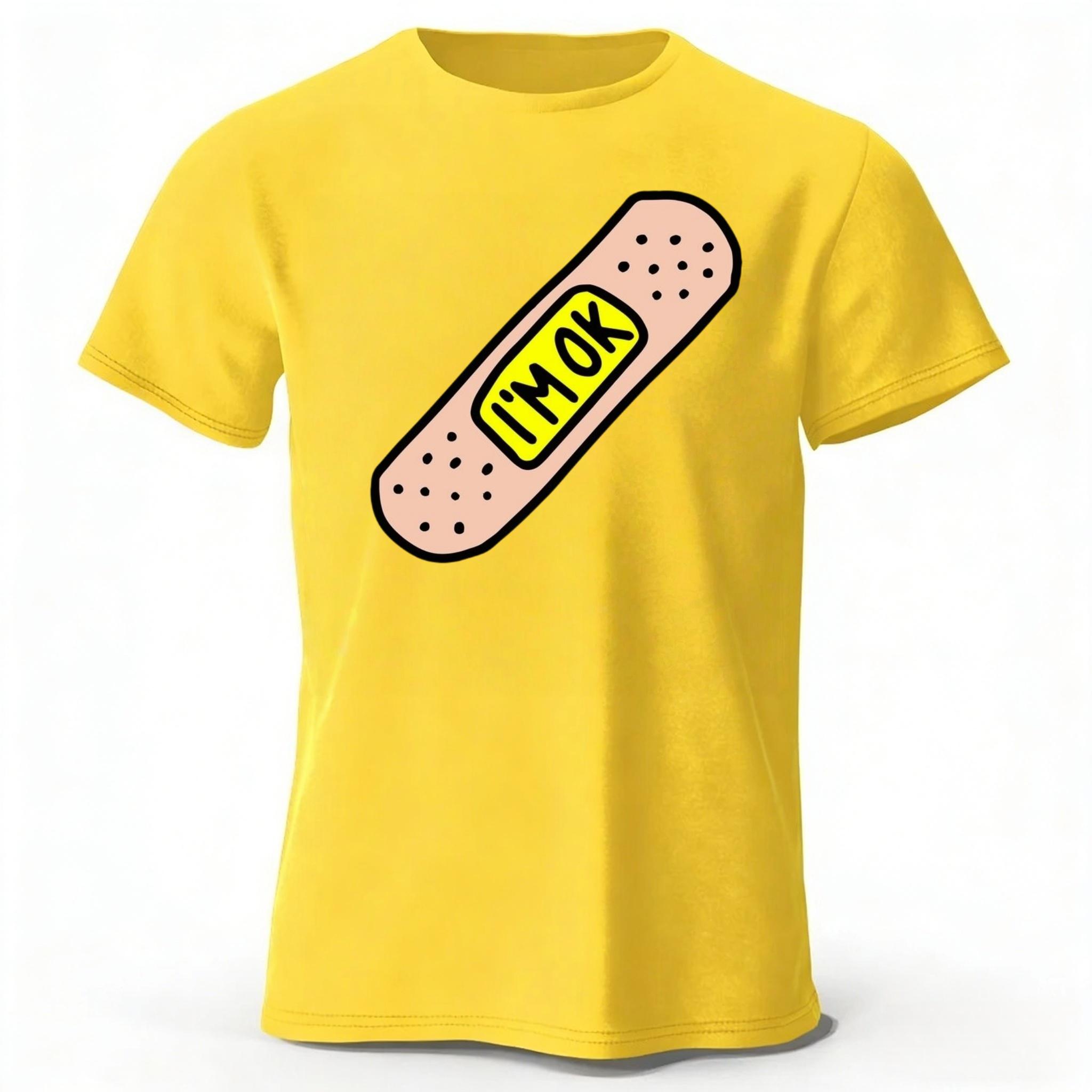Summer Fashion Item I m Okay Cotton T-shirt Men s Loose Oversized Breathable Sports Short Sleeves Street Wear S жёлтый
Summer Fashion Item I m Okay Cotton T-shirt Men s Loose Oversized Breathable Sports Short Sleeves Street Wear S жёлтый