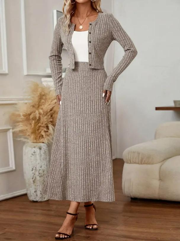 2025 European Style Korean Knit Cardigan & Elastic Waist Skirt Two-Piece Set X-Large хаки
2025 European Style Korean Knit Cardigan & Elastic Waist Skirt Two-Piece Set X-Large хаки