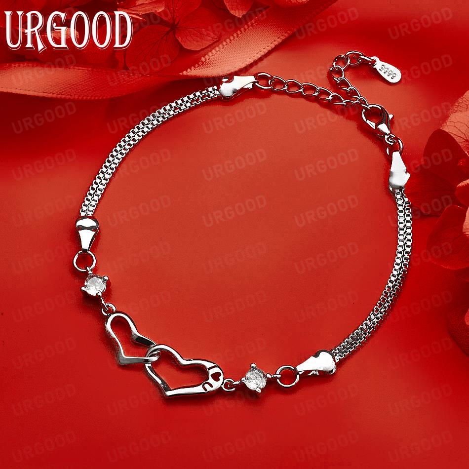 925 Sterling Silver Delicate Side Chain Romantic Bracelet Gift Jewelry 20CM
925 Sterling Silver Delicate Side Chain Romantic Bracelet Gift Jewelry 20CM