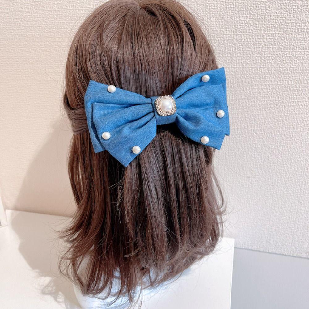 Hairpin Rhinestone Heart Barrettes Blue Pearl Hair Rope Sweet Denim Scrunchie Girl light blue-scrunchie
Hairpin Rhinestone Heart Barrettes Blue Pearl Hair Rope Sweet Denim Scrunchie Girl light blue-scrunchie