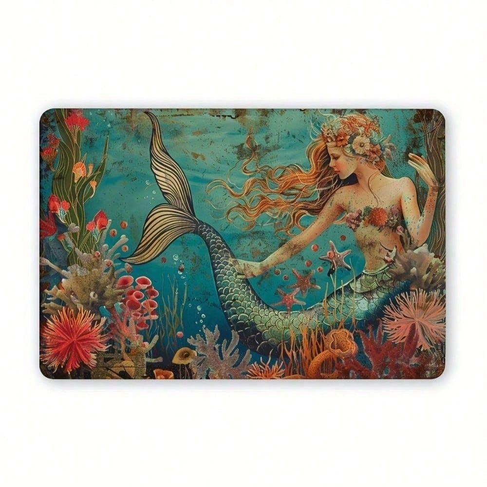 Vintage Mermaid Ocean Wall Art Metal Poster for Bedroom
Vintage Mermaid Ocean Wall Art Metal Poster for Bedroom
