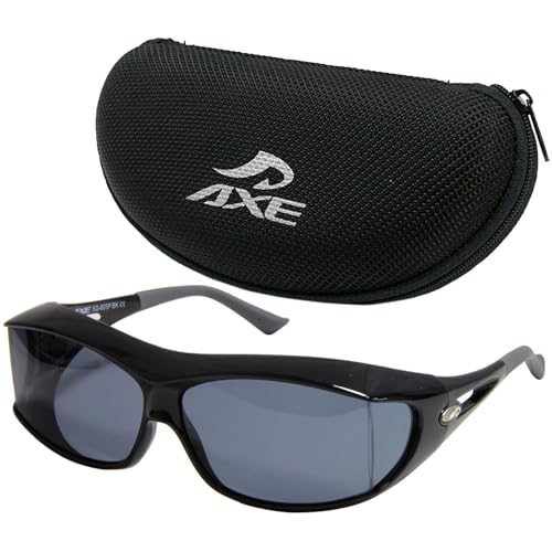 Axe Polarized Sunglasses with Over-the-Eye Lenses, Made in Japan, Logo Case Set, Over 180-Degree Vision, Fits Oversized Glasses, UV Protection, Perfec
Axe Polarized Sunglasses with Over-the-Eye Lenses, Made in Japan, Logo Case Set, Over 180-Degree Vision, Fits Oversized Glasses, UV Protection, Perfec