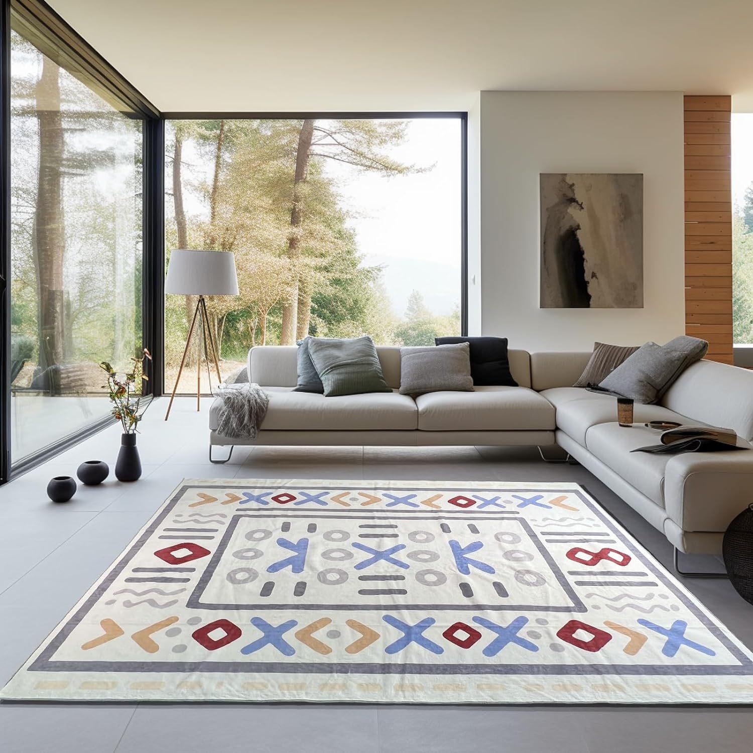 Ковер Простые Линии Ковер для Гостиной Ковер для Спальни Кофейный Столик Большая Площадь Полосатый Коврик 80*120cm