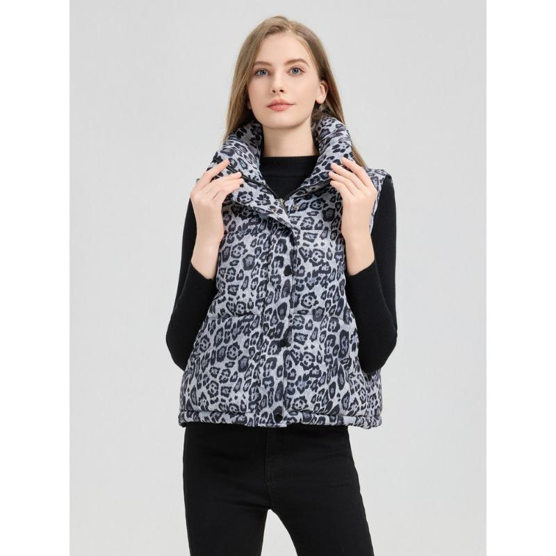 Женский осенне-зимний новый пуховый хлопковый жилет с леопардовым принтом в европейском и американском стиле M
Женский осенне-зимний новый пуховый хлопковый жилет с леопардовым принтом в европейском и американском стиле M