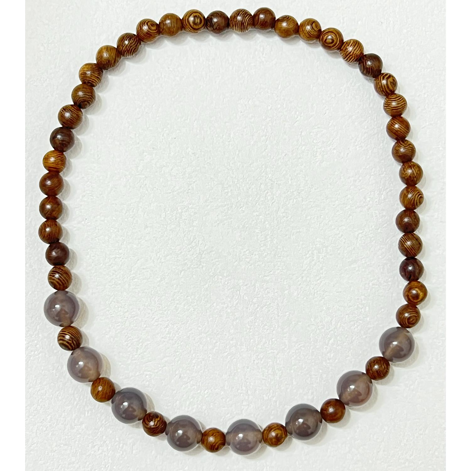 Double Layered Wooden Bracelet with Natural Agate Stone for Men 8mm Round Beads Bangle Multilayered Wristbands Length 18cm
Double Layered Wooden Bracelet with Natural Agate Stone for Men 8mm Round Beads Bangle Multilayered Wristbands Length 18cm
