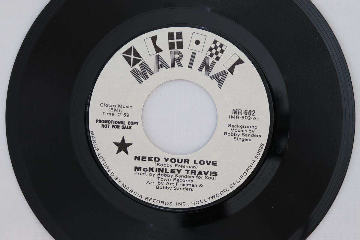 7inch Record MCKINLEY TRAVIS - Need Your Love / Get Yourself Toget MR602 Marina Records 1972 US Soul/Funk Used
7inch Record MCKINLEY TRAVIS - Need Your Love / Get Yourself Toget MR602 Marina Records 1972 US Soul/Funk Used