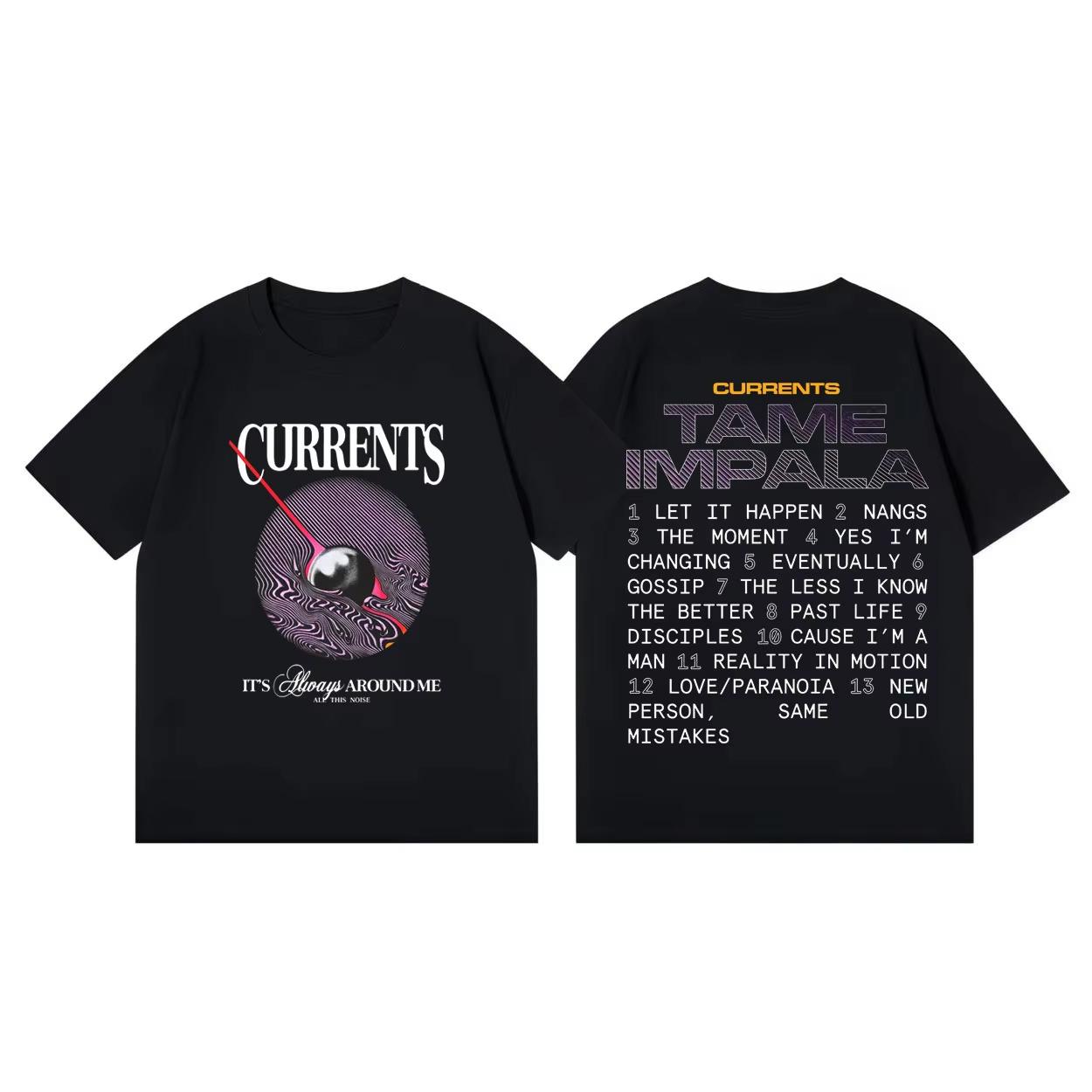 Tame Impala Currents Album Merch T Shirt Fashion Rock Vintage Short Sleeve Tshirt High Quality Cotton Streetwear Tshirt Unisex 2XL
Tame Impala Currents Album Merch T Shirt Fashion Rock Vintage Short Sleeve Tshirt High Quality Cotton Streetwear Tshirt Unisex 2XL