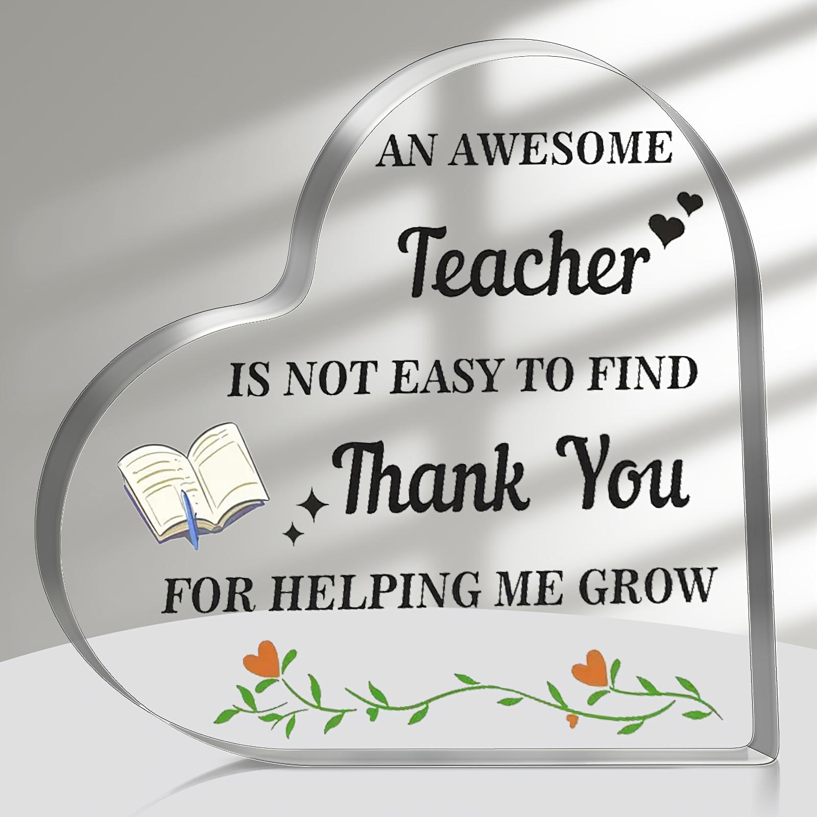 1pc Heart-Shaped Teacher s Day Gift - Acrylic Award with An Amazing Teacher Is Not Easy to Find Message, Graduation/ End of Year/ Christmas Present 10*10cm
1pc Heart-Shaped Teacher s Day Gift - Acrylic Award with An Amazing Teacher Is Not Easy to Find Message, Graduation/ End of Year/ Christmas Present 10*10cm