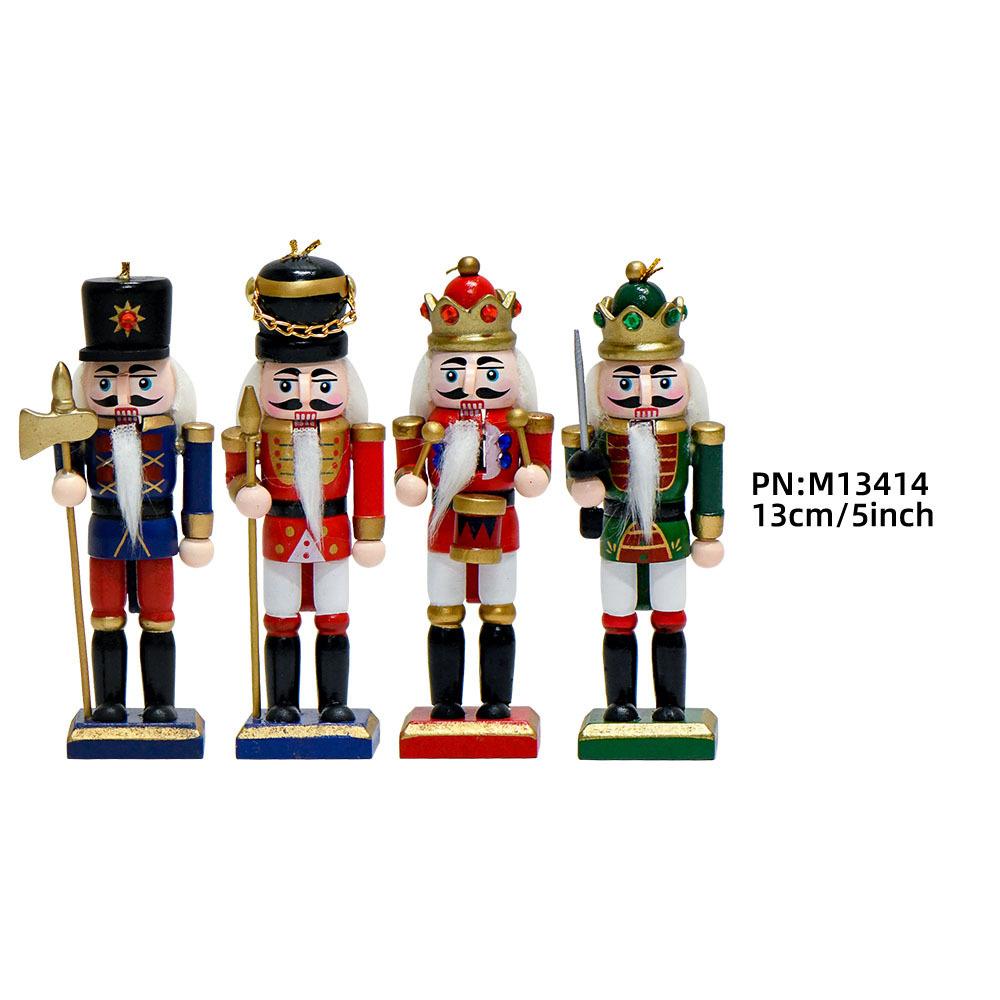 4pcs Vintage Wooden Nutcracker Soldier Ornaments Set Christmas Pendant Hanging Decoration Christmas Nutcracker Craft Supplies
4pcs Vintage Wooden Nutcracker Soldier Ornaments Set Christmas Pendant Hanging Decoration Christmas Nutcracker Craft Supplies