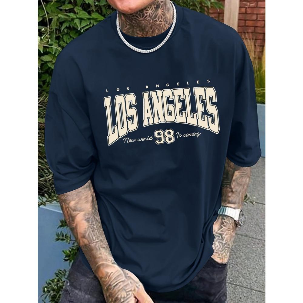 Los Angeles Print Men T-shirt Breathable Round Neck Casual Top
Los Angeles Print Men T-shirt Breathable Round Neck Casual Top