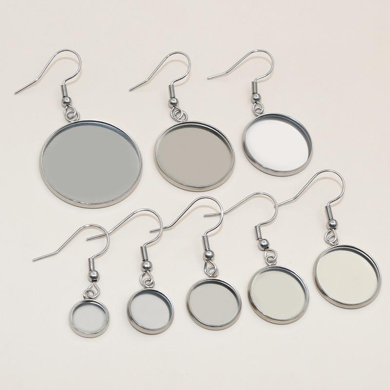 10pcs 8-30mm Inner Size Cabochons Blank Base Tray with Earring Hooks Stainless Steel DIY Jewelry Making Accessories Findings 10mm
10pcs 8-30mm Inner Size Cabochons Blank Base Tray with Earring Hooks Stainless Steel DIY Jewelry Making Accessories Findings 10mm