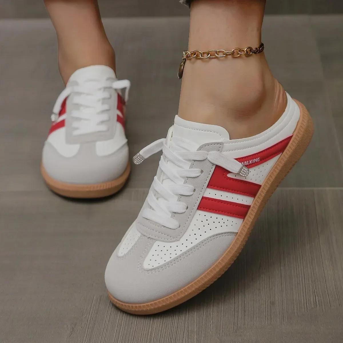 Women Mules Shoes Sports Round Toe Flat Female Footwear Casual Sneakers Clogs Platform Summer Slip Creeper Baotou Slippers 41 червоний
Women Mules Shoes Sports Round Toe Flat Female Footwear Casual Sneakers Clogs Platform Summer Slip Creeper Baotou Slippers 41 червоний