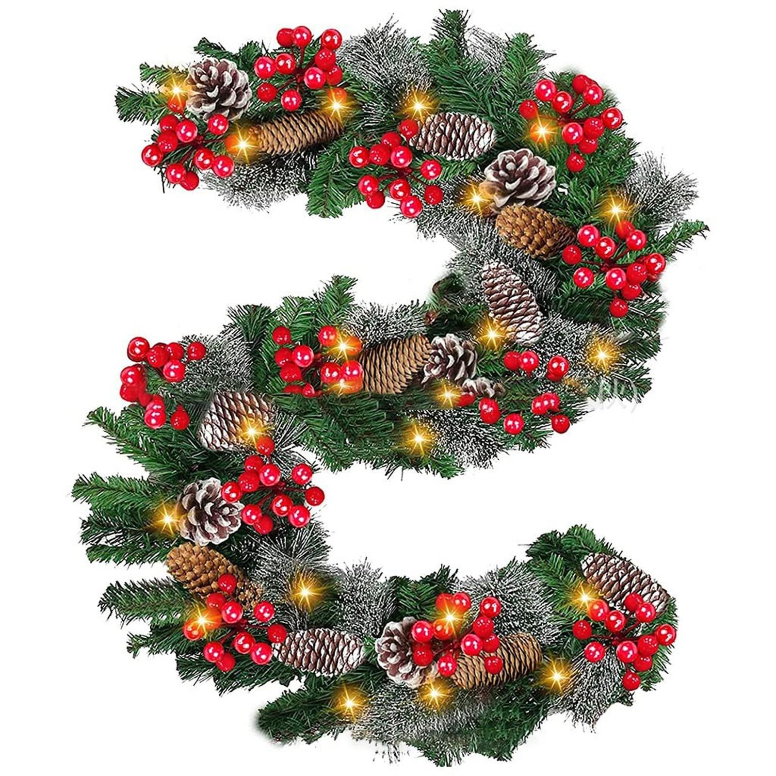 Prelit Christmas Garland 9ft, Christmas Wreath Outdoor, Battery , 50 LED Luminous Christmas Wreath, Red Berry One Size
Prelit Christmas Garland 9ft, Christmas Wreath Outdoor, Battery , 50 LED Luminous Christmas Wreath, Red Berry One Size
