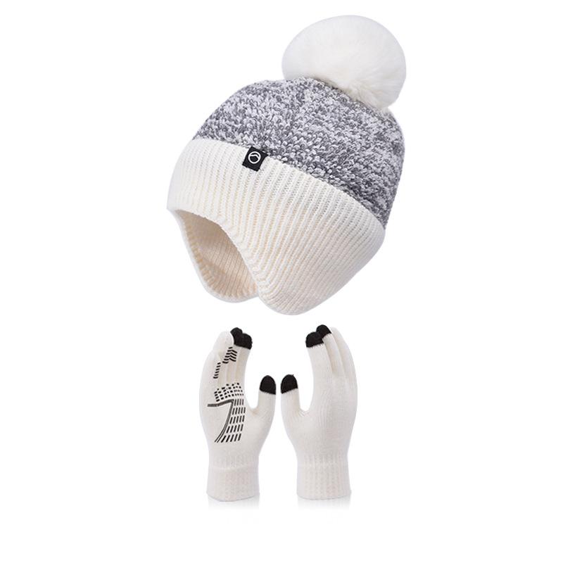 Зимний плюшевый помпон, защита ушей, шапка-пуловер, перчатки для сенсорного экрана, шапка, теплый комплект из двух предметов, плюшевая вязаная шерстяная шапка, женская
Зимний плюшевый помпон, защита ушей, шапка-пуловер, перчатки для сенсорного экрана, шапка, теплый комплект из двух предметов, плюшевая вязаная шерстяная шапка, женская